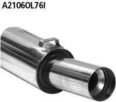 BASTUCK Zadný tlmič výfuku s jednoduchou koncovkou 1 × Ø 76 mm – A2106OL76I