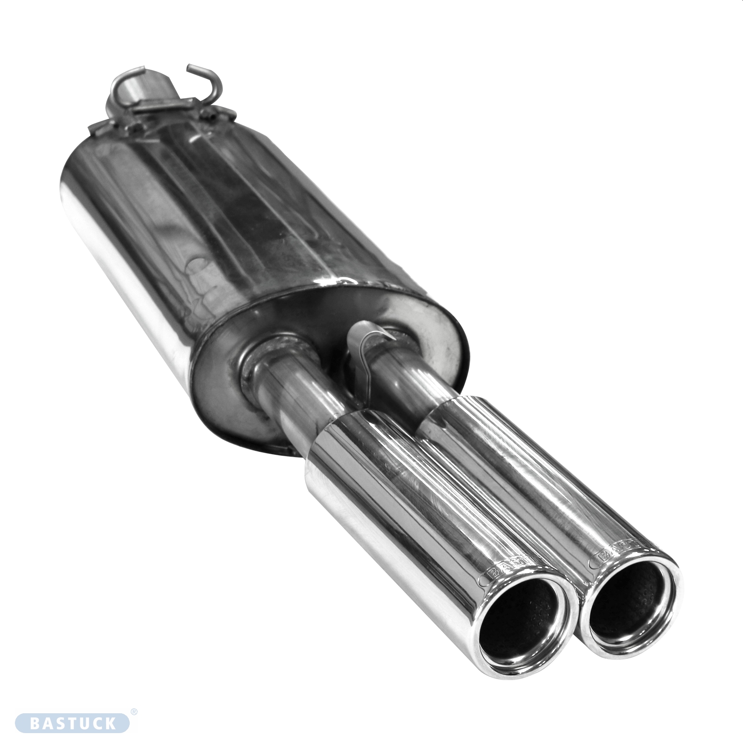 BASTUCK Zadný tlmič výfuku s dvojitou koncovkou 2 × Ø 76 mm – A252-315VW