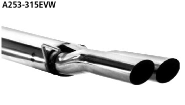 BASTUCK Zadný tlmič výfuku s dvojitou koncovkou 2 × Ø 76 mm – A253-315EVW