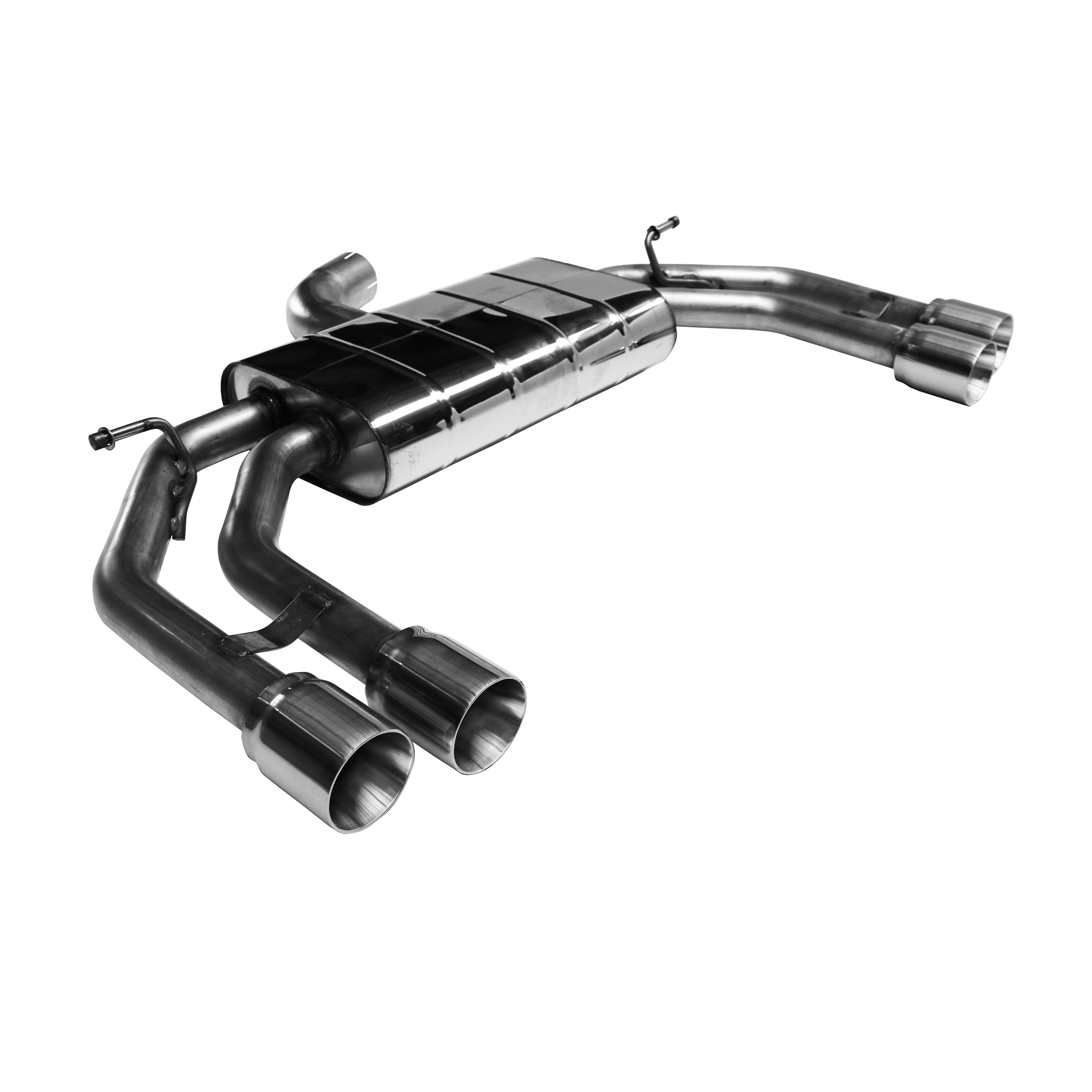BASTUCK Zadný tlmič výfuku s dvojitou koncovkou vľavo + vpravo 2 × Ø 85 mm (vo vyhotovení RACE) Audi S3 8V sedan – AUS3/8V-SQ85R