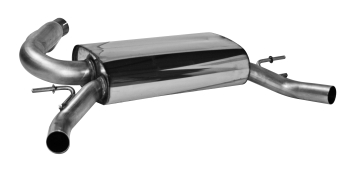 BASTUCK Zadný tlmič výfuku bez koncovky výfuku pre sériové zadný nárazník vľavo + vpravo, 1 × Ø 54 mm – REC4/RS-Q54