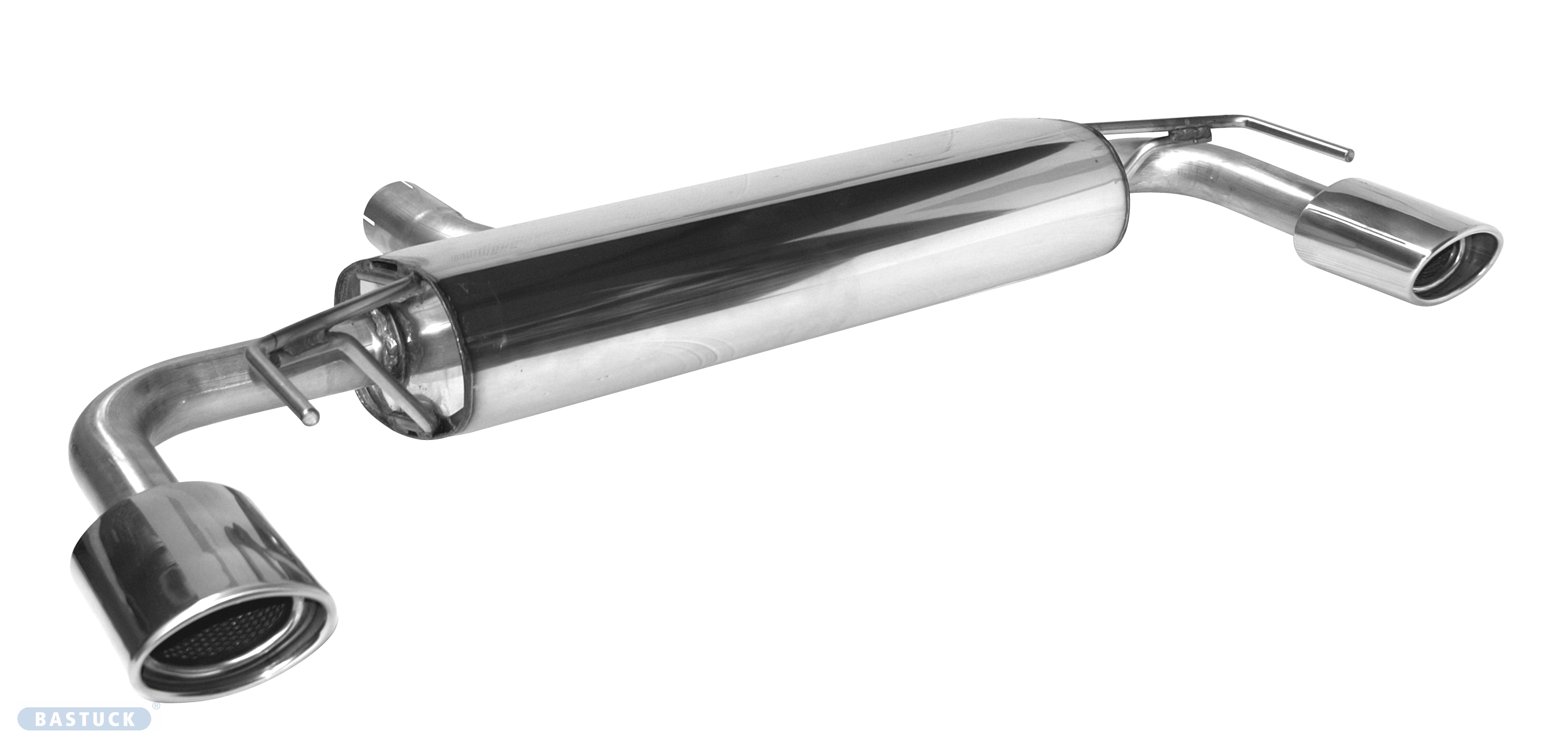 BASTUCK Zadný tlmič výfuku s jednoduchou koncovkou vľavo + vpravo 1 x oválny 120 × 80 mm vľavo + vpravo – OLAK-TOVAL