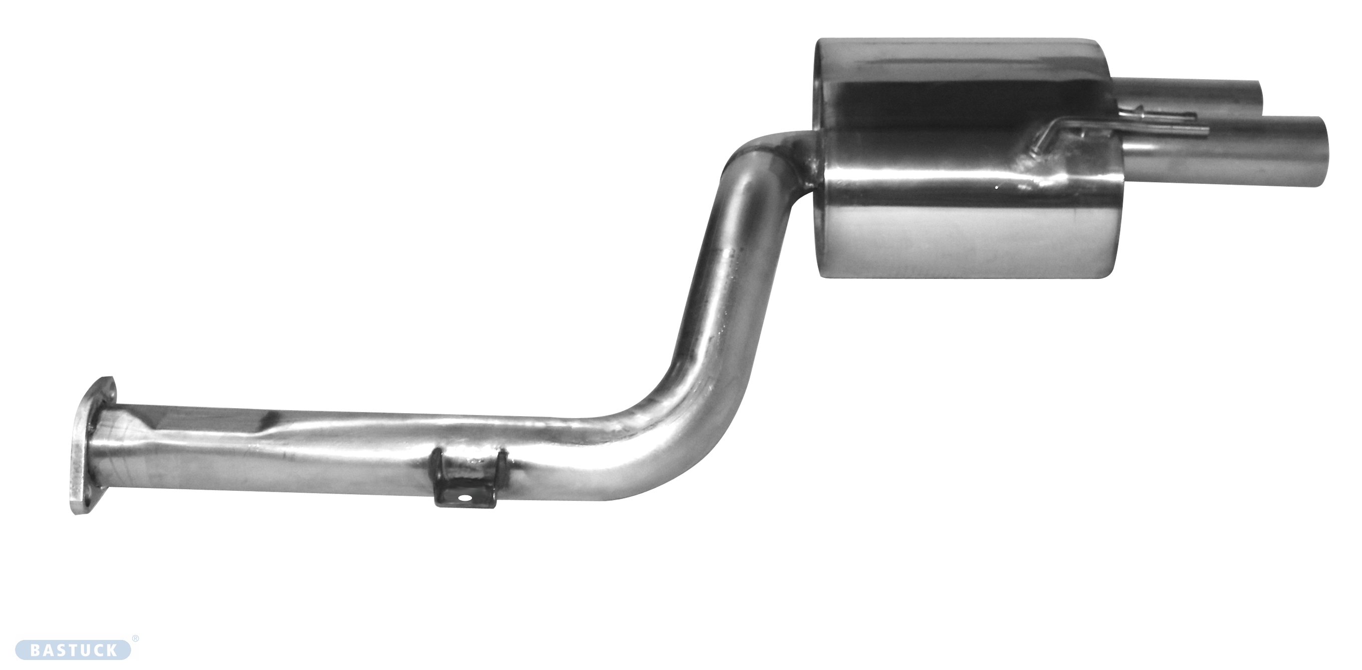 BASTUCK Zadný tlmič výfuku s 2x výstup Ø 63 mm pre sériový zadný nárazník vpravo – KIA/STI-63TR