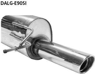 BASTUCK Zadný tlmič výfuku s jednoduchou koncovkou 1 × Ø 90 mm – DALG-E90SI