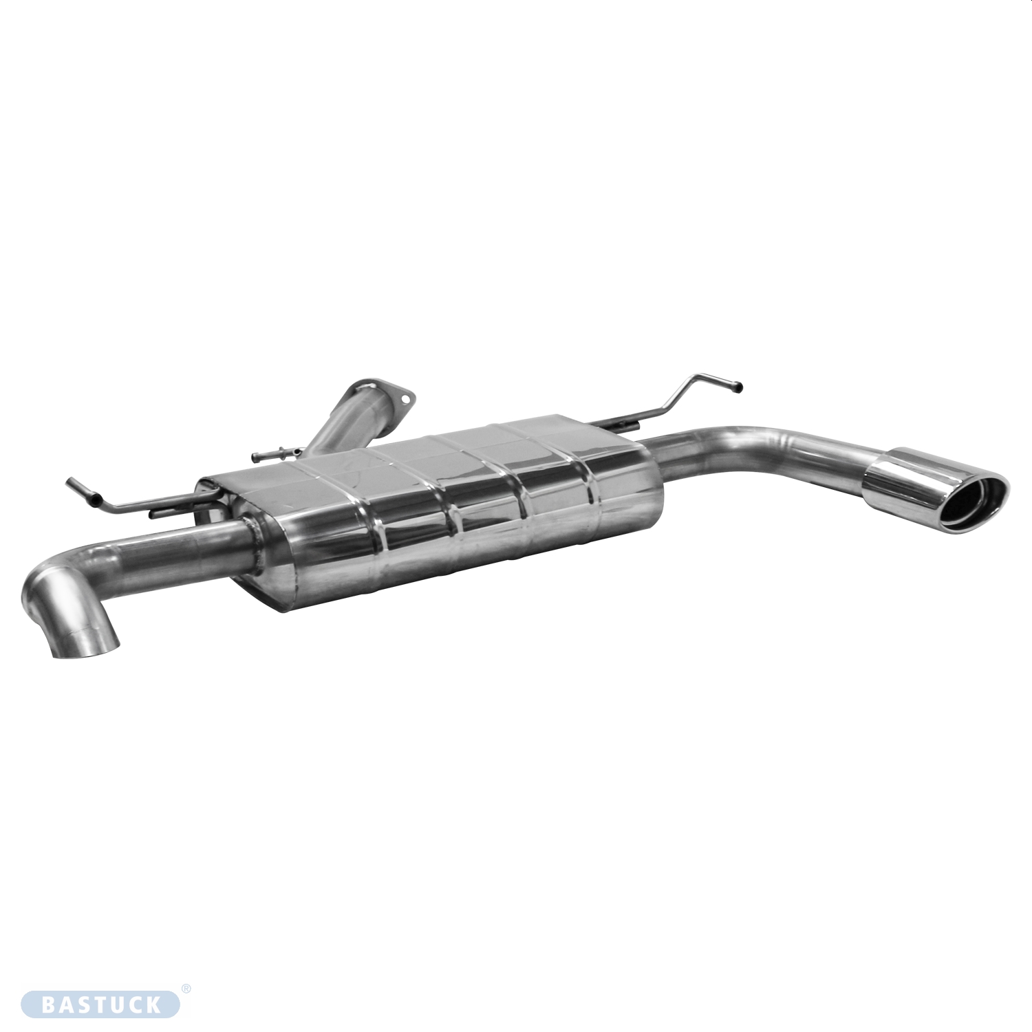 BASTUCK Zadný tlmič výfuku s jednoduchou koncovkou 1x oválny 120 × 80 mm, s vložka, (len pre Fastback) – HYI30/PD-FB/OV120R