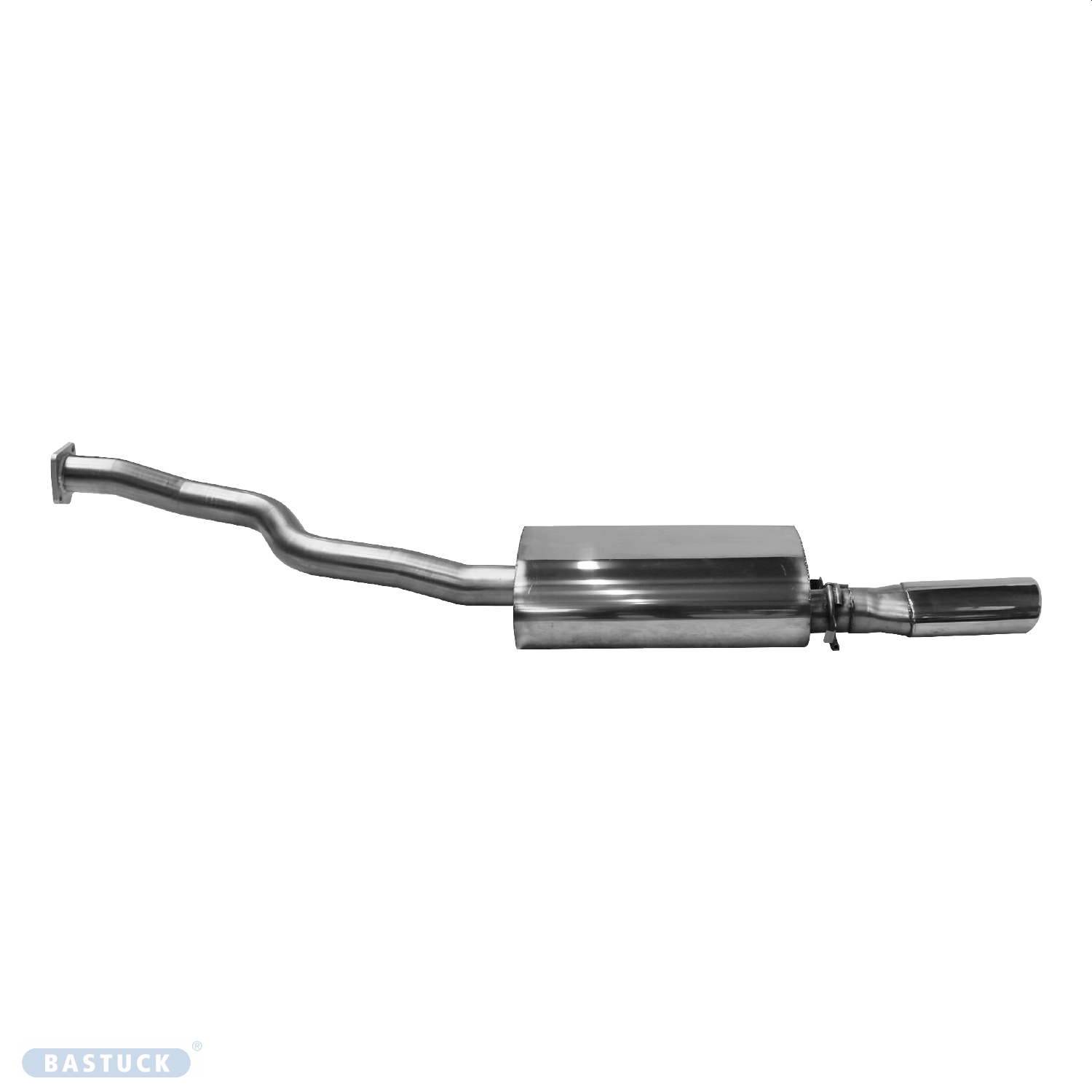 BASTUCK Zadný tlmič výfuku s jednoduchou koncovkou 1x oválny 120 × 80 mm – POR944/T-OVAL
