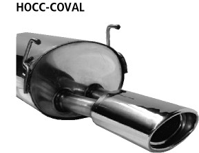 BASTUCK Zadný tlmič výfuku s jednoduchou koncovkou oválny 120 × 80 mm – HOCC-COVAL
