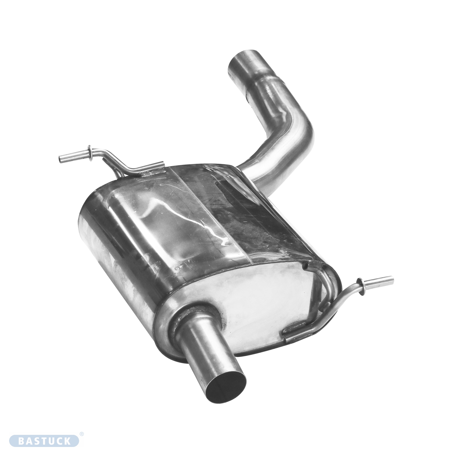 BASTUCK Zadný tlmič výfuku s jednoduchou koncovkou vľavo, 1 × Ø 54 mm, pre sériové kryty koncoviek – MBSLK/R172-T54L