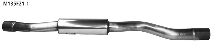 BASTUCK Predný tlmič výfuku pre vozidlá bez filter pevných častíc – M135F21-1