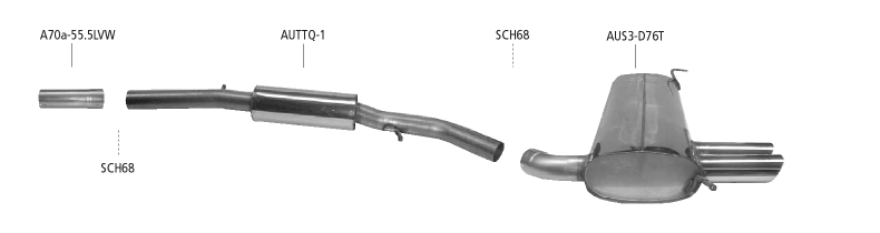 Nákres Audi A3 8L / S3 8L A3 8L Quattro vrátane diesel