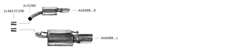 Nákres Audi A4 B8 / A5 B8 A4/A5 B8 (ab B. 2008) 6 valcov diesel okrem A5 B8 Sportback