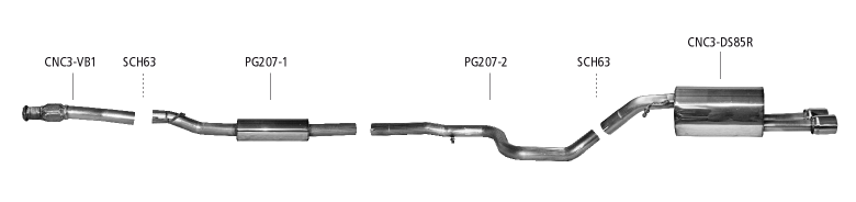 Nákres Citroën C3 / DS3 DS3 Turbo THP