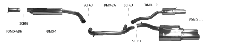 Nákres Ford Mondeo 2 Mondeo 2 (r. v. 2000-2007) sedan 2 ESD 6 valcov