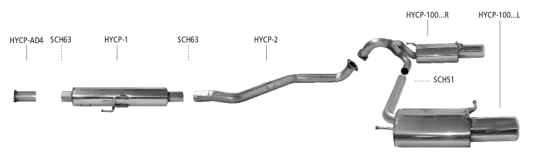 Nákres Hyundai Coupé GK kupé GK 4 valce od r. v. 2001 vrátane facelift od r. v. 2007