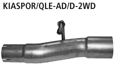 BASTUCK Adaptér zadného tlmiča na sériový výfuk pre 2WD diesel modely – KIASPOR/QLE-AD/D-2WD
