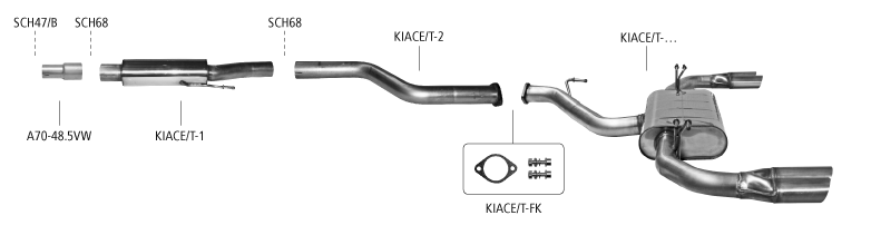 Nákres Kia Ceed / ProCeed Ceed + ProCeed GT Line 1.0l Turbo JD, vrátane diesel
