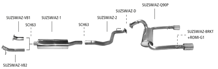Nákres Suzuki Swift AZ Swift AZ 1.0l/ 1.2l od roku výroby 2017