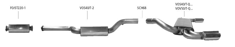 Nákres Volvo S40 / V50 S40 / V50 5 valce vrátane Turbo