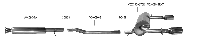 Nákres Volvo XC90 XC90 6 valcov Sauger