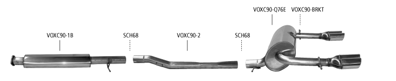 Nákres Volvo XC90 XC90 6 valcov Turbo + 8 valcov