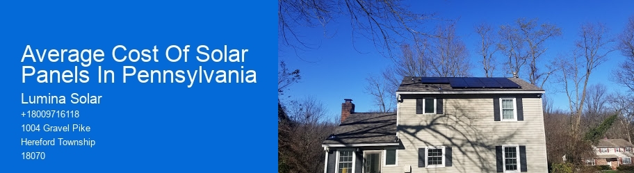 Average Cost Of Solar Panels In Pennsylvania