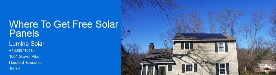 Where To Get Free Solar Panels