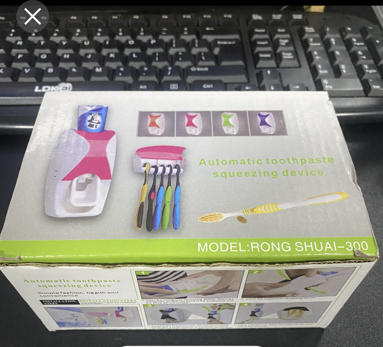 Toothpaste & brush holder