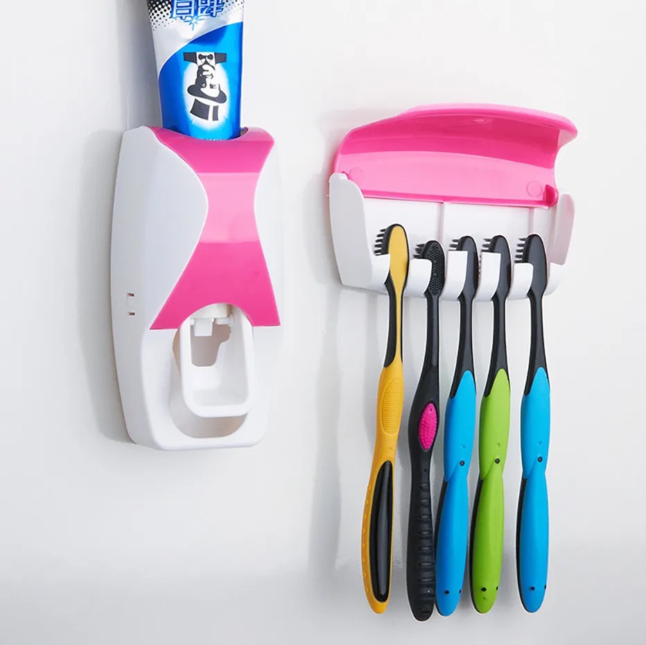 Toothpaste & brush holder