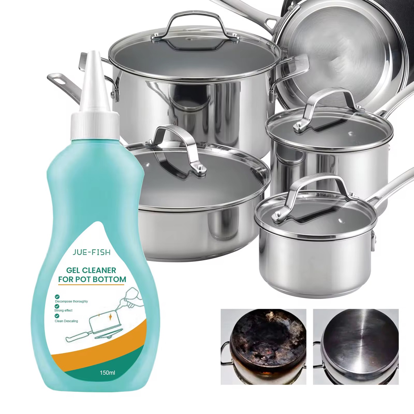 Pan cleaning gel