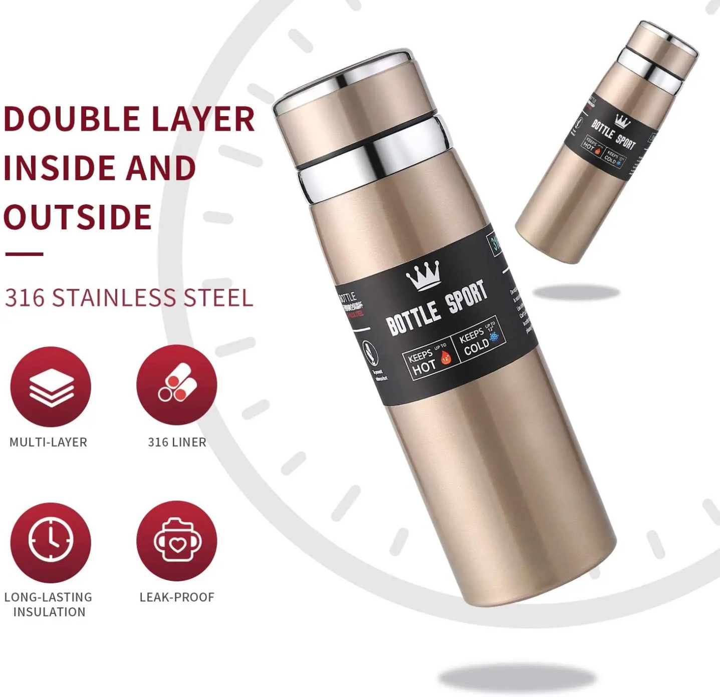 1000ml vacuum Flask