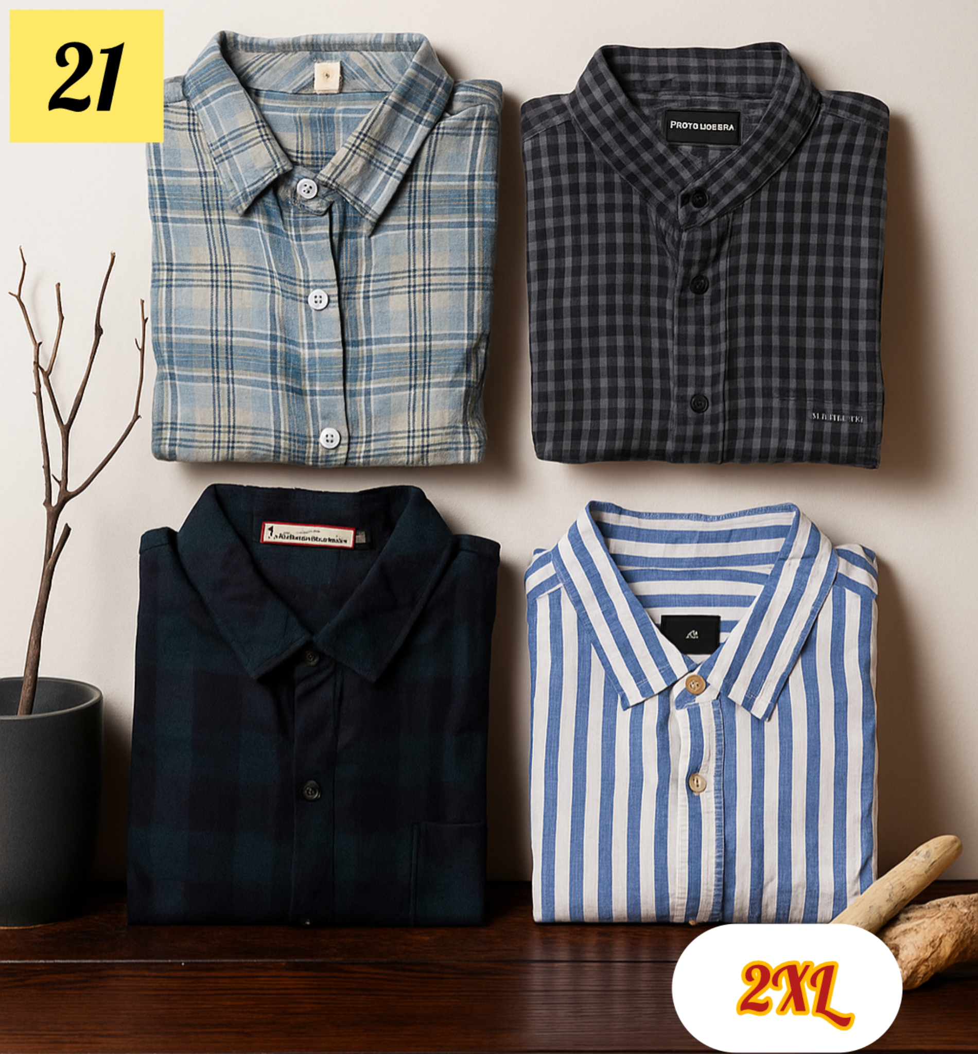 Check and Deam Thrift Shirt