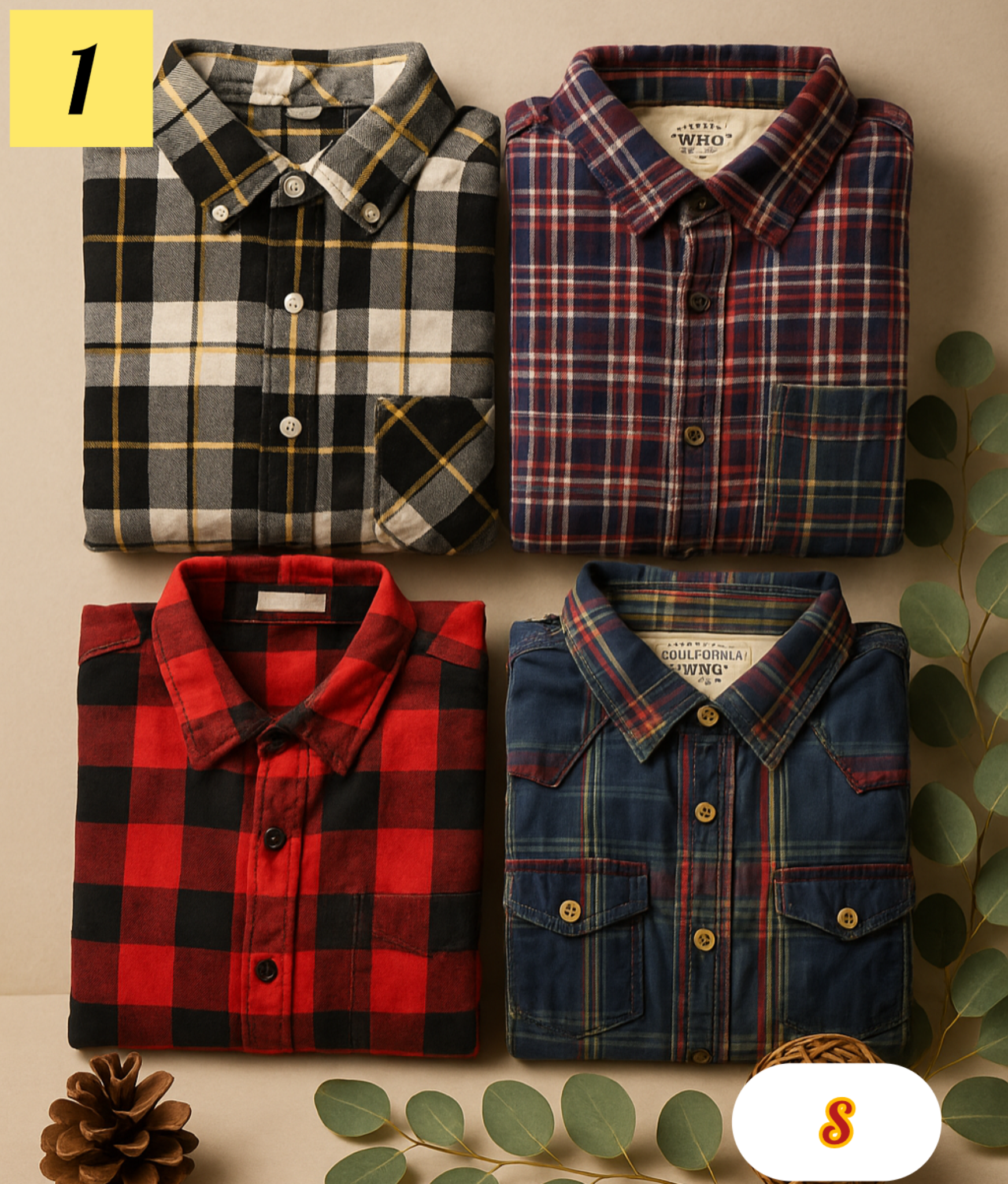 Check and Deam Thrift Shirt