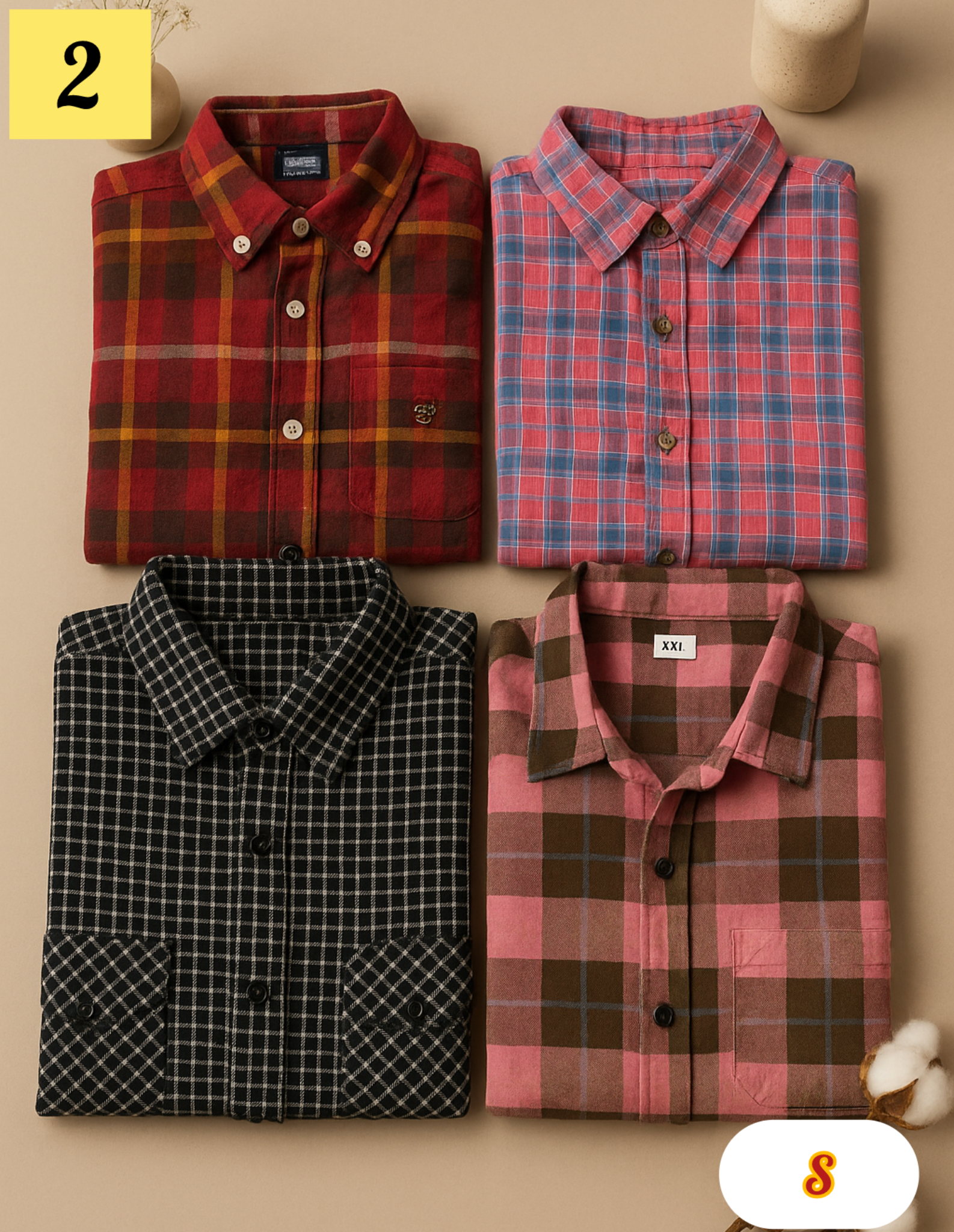 Check and Deam Thrift Shirt