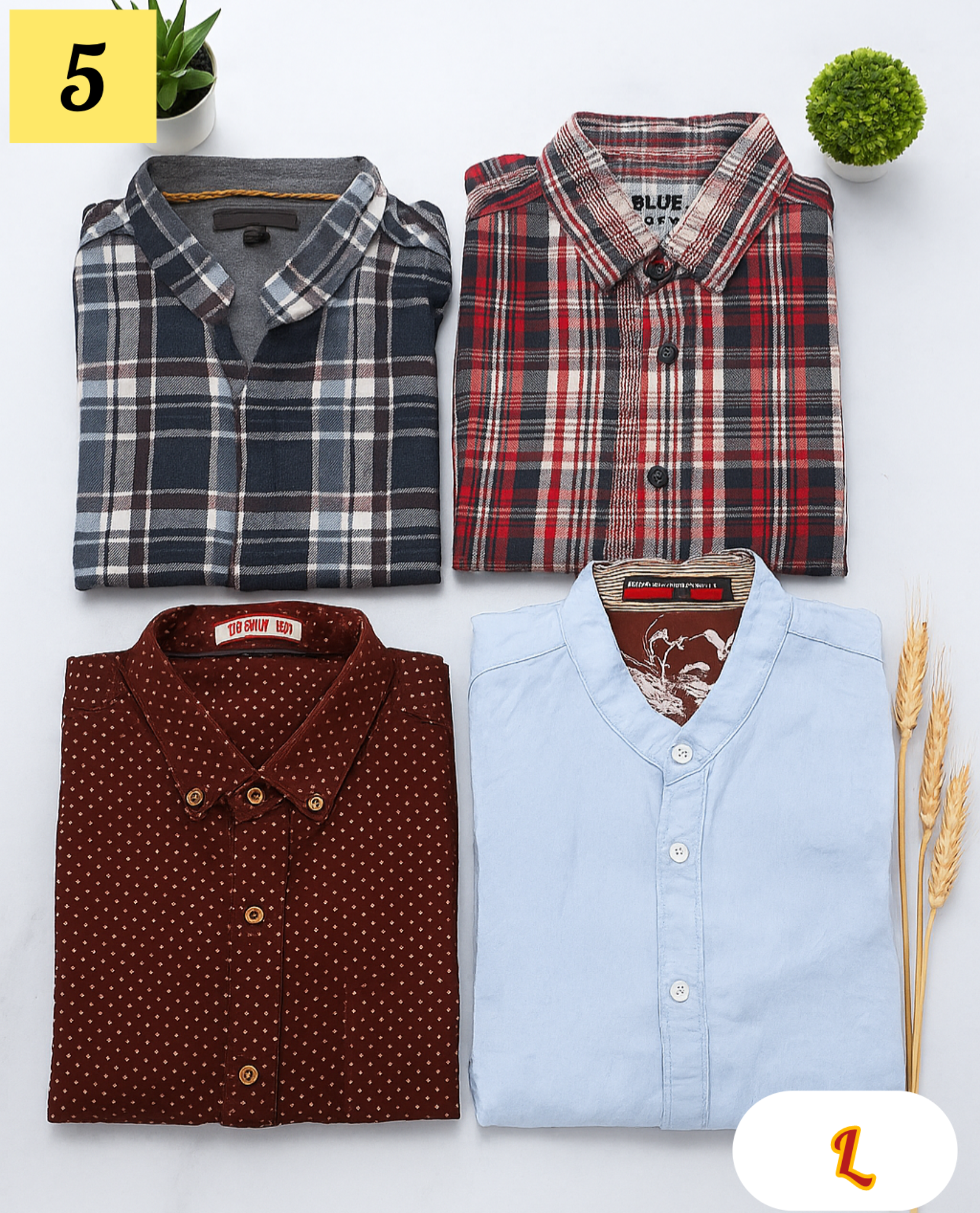 Check and Deam Thrift Shirt