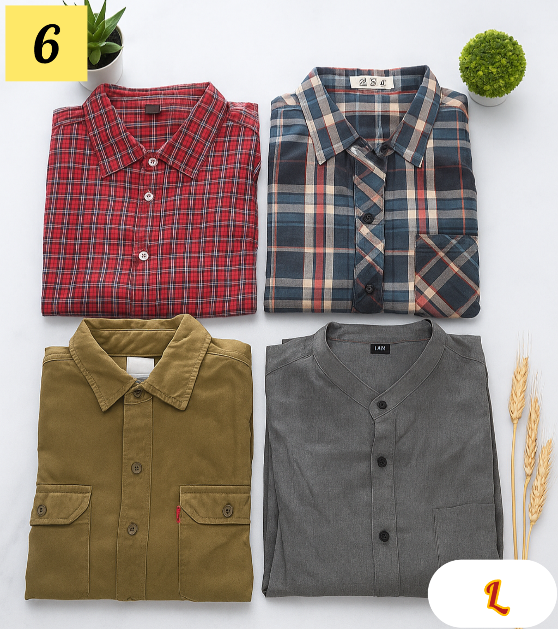 Check and Deam Thrift Shirt