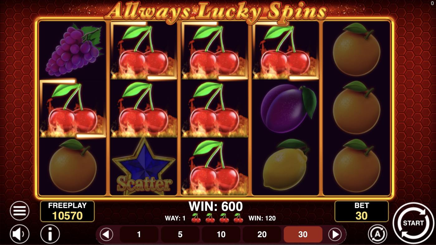 All Ways Lucky Spins: image of winning