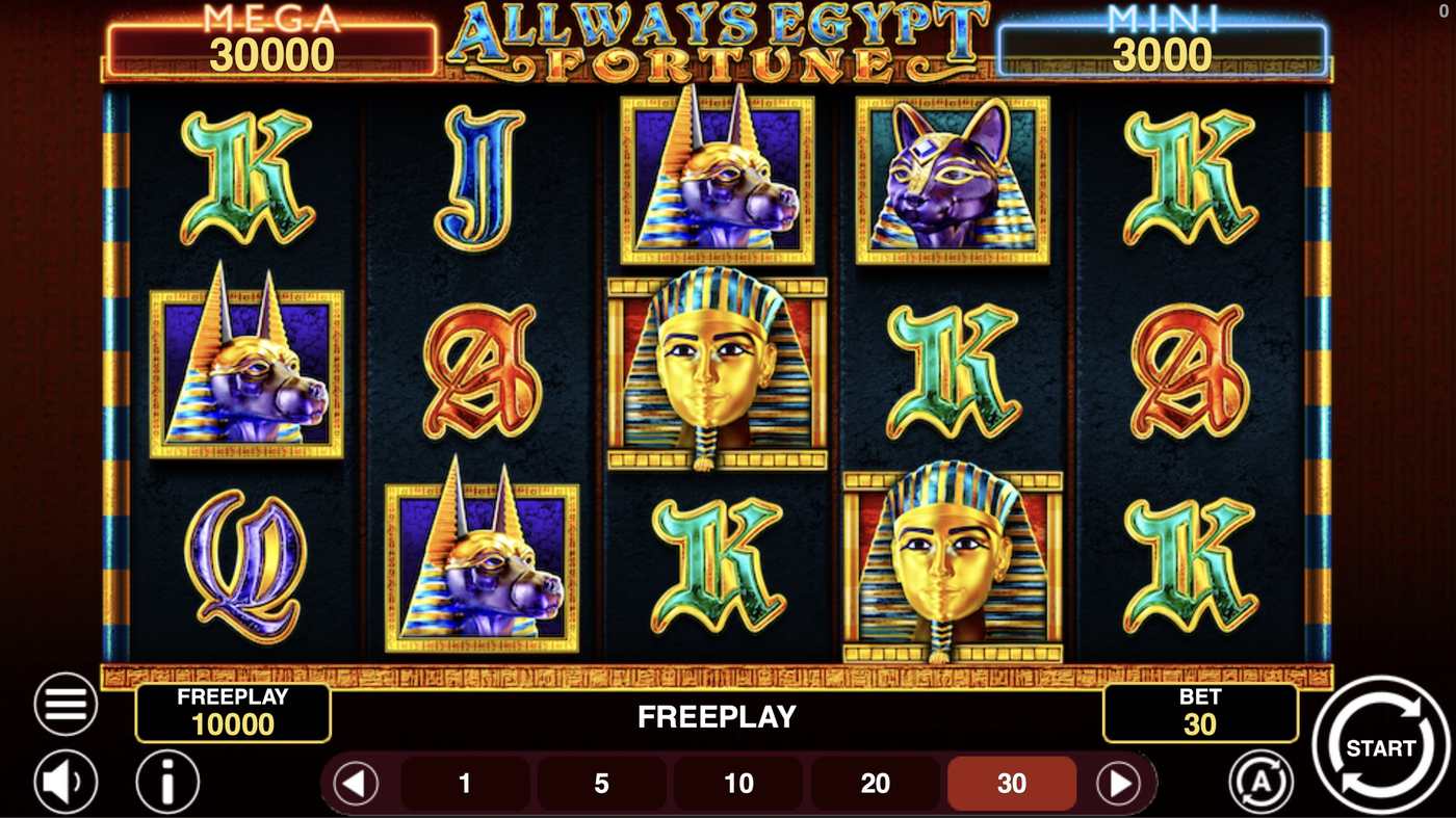 Allways Egypt Fortune: image of main menu