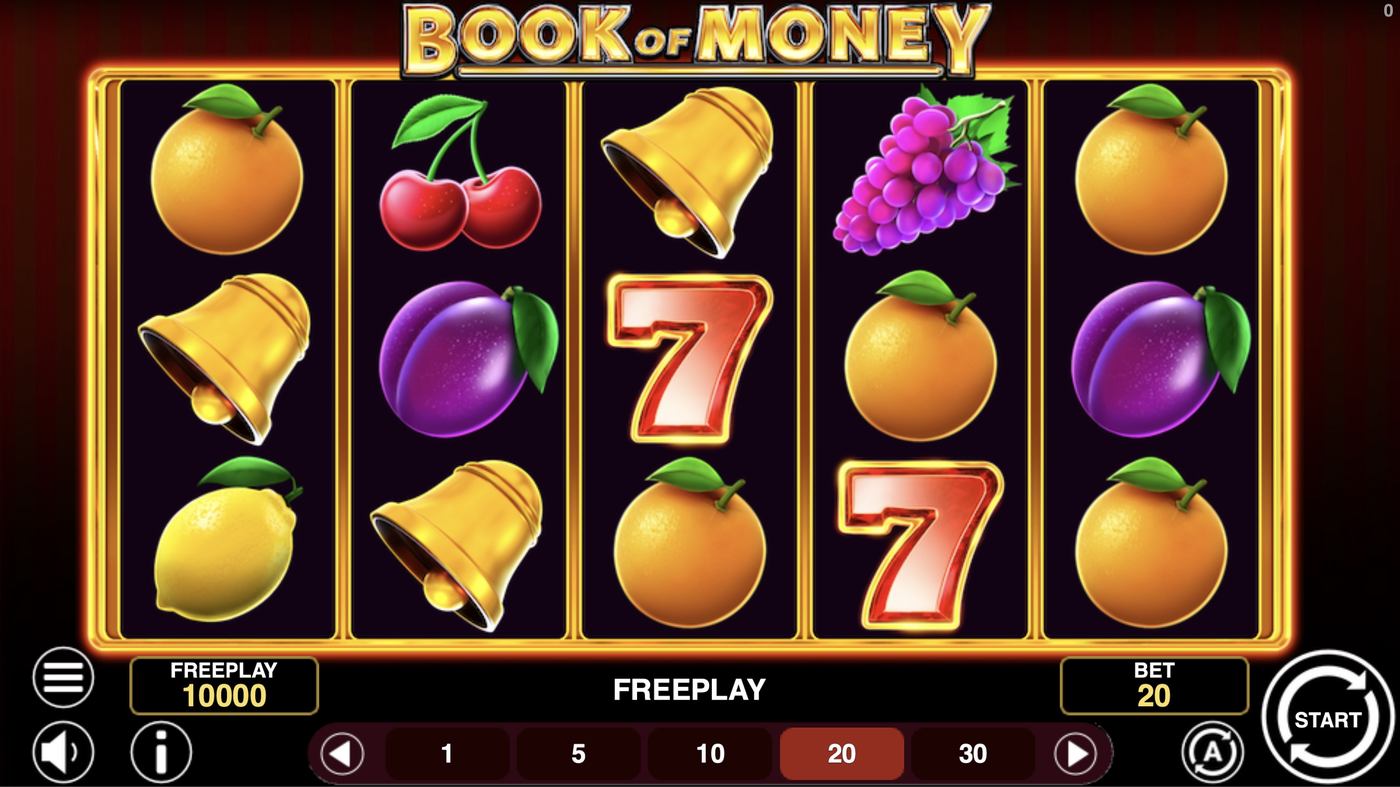 Book Of Money: image of main menu