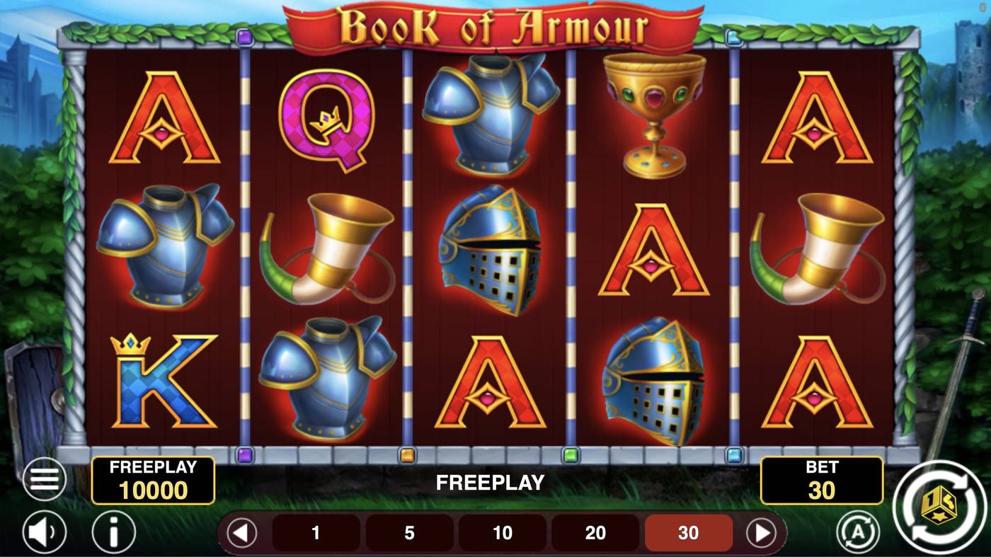 Book of Armour: image of main menu