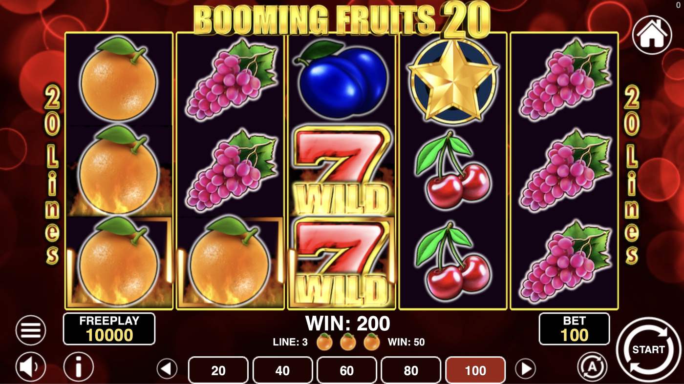 Booming Fruits 20: image of winning