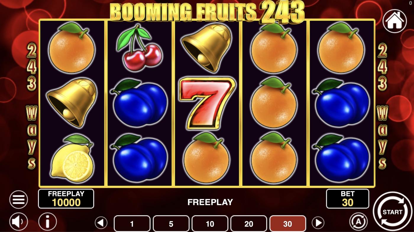 Booming Fruits 243: image of main menu