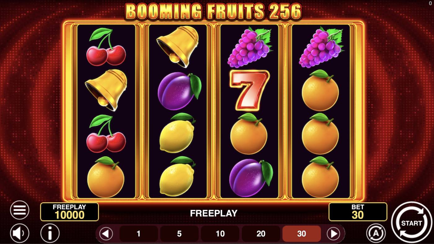 Booming Fruits 256: image of main menu