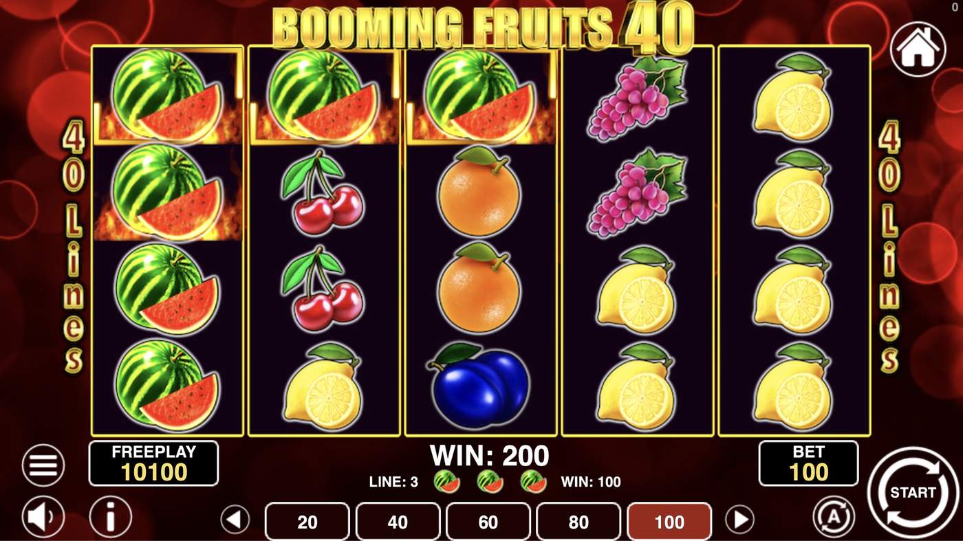 Booming Fruits 40: image of winning