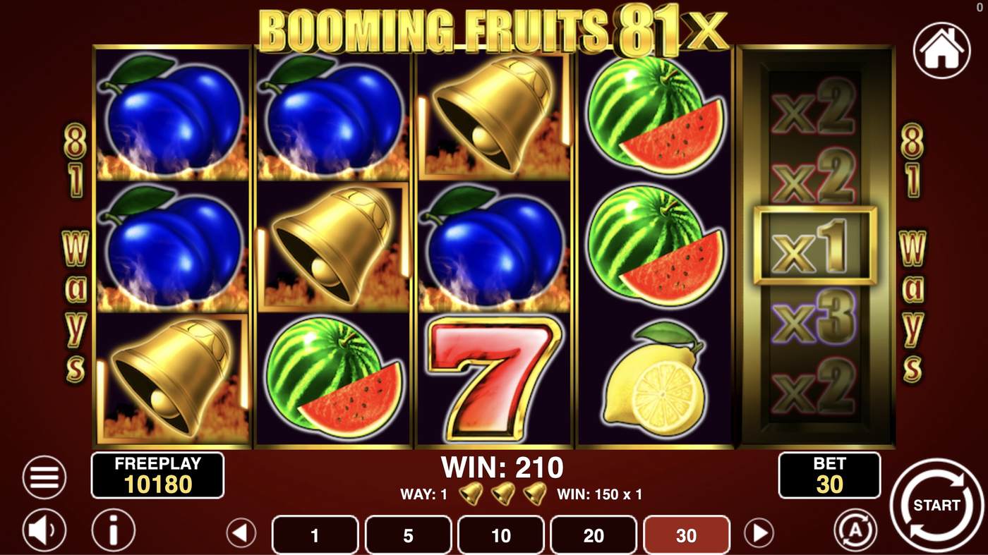 Booming Fruits 81x: image of winning
