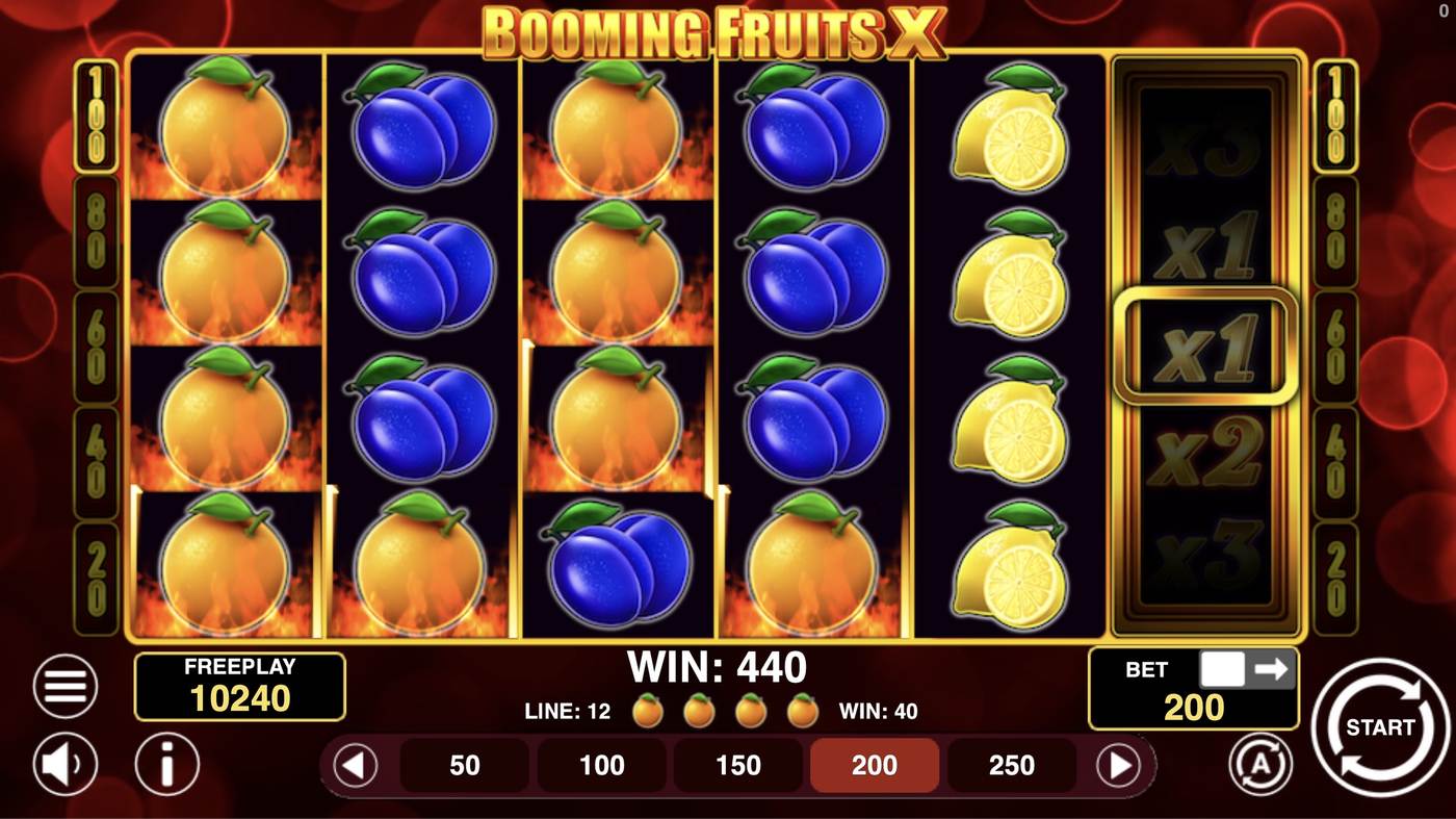 Booming Fruits X: image of winning