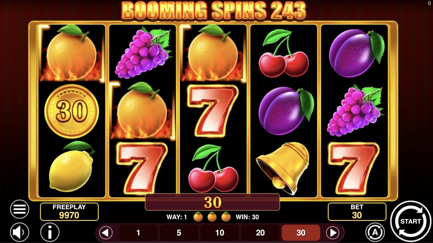Booming Spins 243: image of winning