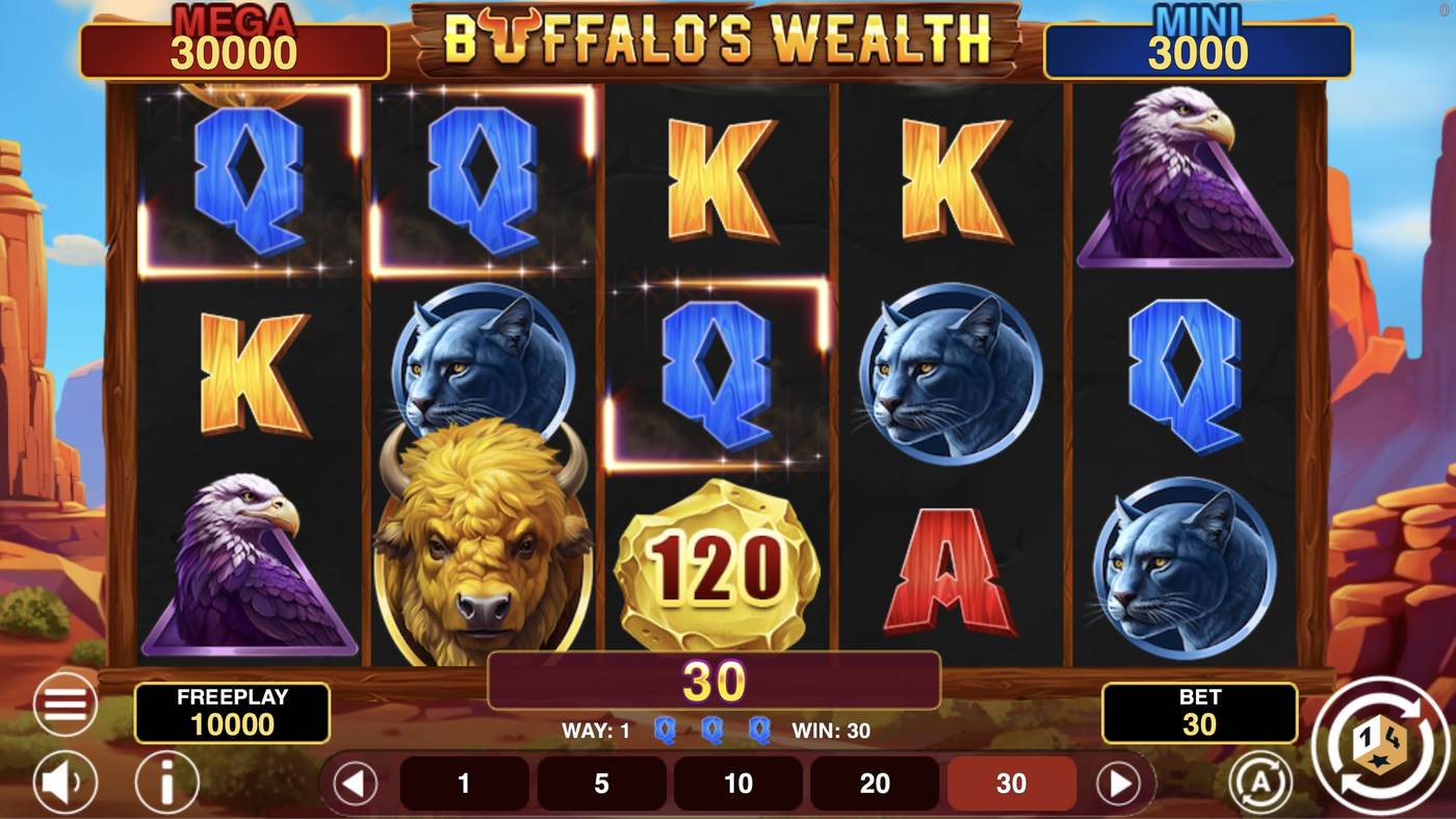 Buffalo's Wealth Win Spins: image of winning