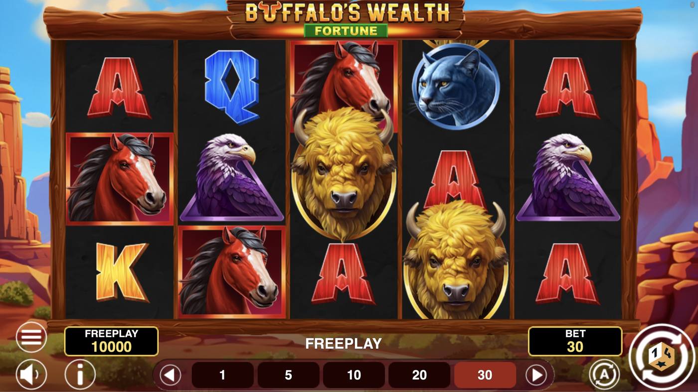 Buffalo’s Wealth Fortune: image of main menu
