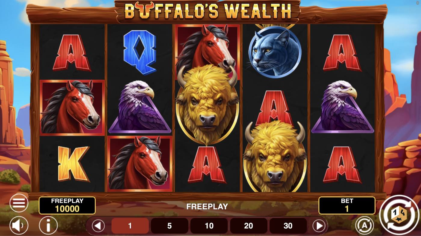 Buffalo’s Wealth: image of main menu