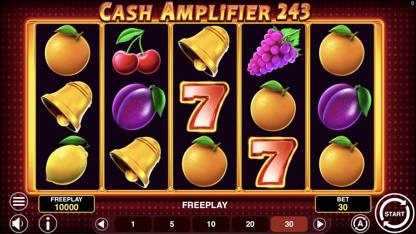 Cash Amplifier 243: image of main menu